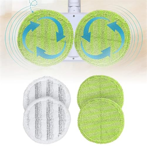 Qklyxr Paquet de 4 tampons en microfibre réutilisables, for OGORI, vadrouille électrique for le nettoyage des sols en bois, lavable en machine Tampon pour robot serpillière