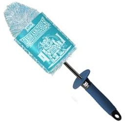 Uqezagpa Multiple Purpose Automobile Wheel Scourer Permanent Christmas Tree Shape Efficient Dirt Removal Water Departure Technology Vessel Wheel Cleaning Brush