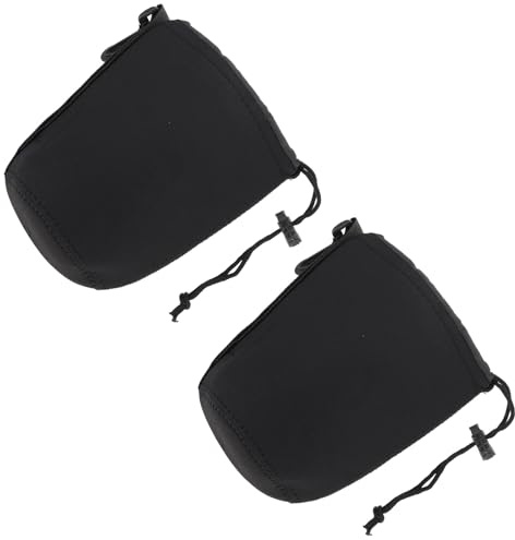 BESPORTBLE 2 Stück Neopren Kameraobjektivtasche Größem Kompakt Stoßfest Mit Gürtelhalterung Für DSLR Objektive Bis 11cm Für Reisen Und Outdoor