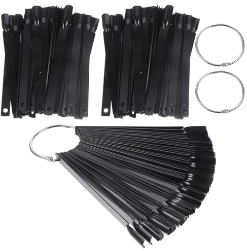 Alasum 3sacs Nuancier Ongles Noir Présentoir Vernis à Ongles avec Anneau Métallique pour Pratique et Affichage Couleurs Manucure