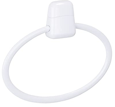 WENKO Handtuchring Pure - Handtuchhalter, Handtuchstange, Kunststoff (ABS), 27.5 x 22 x 2.5 cm, Weiß
