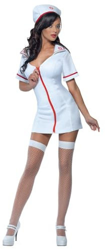 Fever, Damen Schwester Kostüm, Kleid und Haube, 22016 Halloween