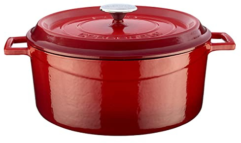 Lava Cookware LV Y TC 28 K2 pirofila Rotonda, Diametro 28 cm, in ghisa, Colore: Rosso