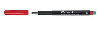 FABER-CASTELL Permanent-Marker MULTIMARK F, rot VE=10