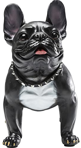 Kare Design Deko Figur Ganster Dog, Schwarz, Hund, Deko Objekt, Tiermotiv, Wohnzimmer, Schlafzimmer, Flur, 40x50x24 cm (H/B/T)