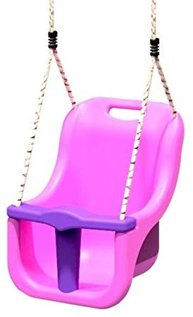 Rebo Back Supporting Baby Safety Swing Seat Adjustable Ropes - Pink
