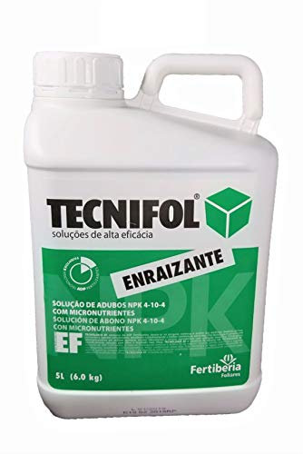 Enraizante solución de abono npk 4-10-4 con micronutrientes enraizantes 5 litros. Formula para desarrollo radicular