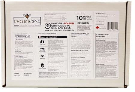 Mann Lake Formic Pro Varroa Mite Treatment, Bee Colony Mite Control, Combat Varroosis, Extended Shelf Life, Residue-Free, Eco-Friendly Formula,10-Dose