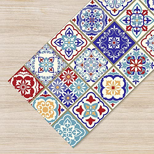 Il Gruppone Passione Casa Tappeto Cucina Antiscivolo Made in Italy Passatoia Antimacchia Multiuso Corridoio Soggiorno Lavabile in Lavatrice - 50x100 - Mattonella