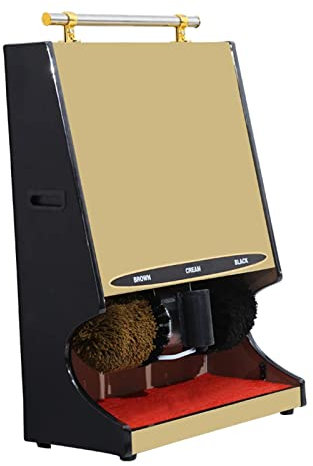 Cireuse à chaussures à induction automatique, machine à induction automatique, brosse à chaussures, cireuse à chaussures adaptée au centre de vente du hall d'entrée de l'hôtel (or rose) (or tyran)
