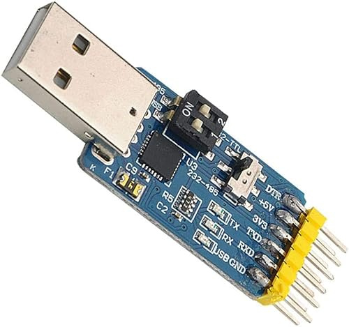 ElectroWorldFR USB to Serial Converter 6 en 1 2102 CP, Multifunctional USB a TTL/RS485/RS232, TTL-RS232/485, 232 a 485 Serial Debug Tool 2102 CP