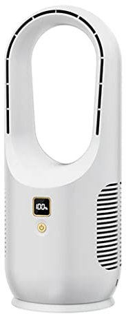 Ventilador de Sobremesa Sin Aspas, Ventilador de Refrigeración de Sobremesa, Ventilador de Sobremesa Silencioso y Recargable, 3 Velocidades de Viento Ajustables, para la Oficina, El Hogar, El Dormitor