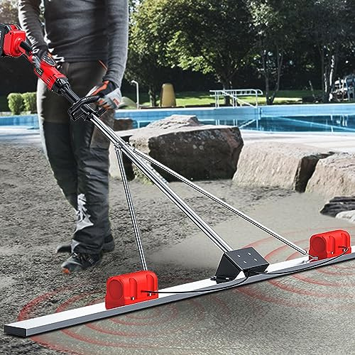 Beton -Estrich -Vibrations -Kit -Beton -Finishing -Werkzeug mit 4,92 -Fuß -Tafel, batteriebetriebener Beton -Oberflächennivellanlagen, Manipulationsanlagen, Elektro -Kabel -Estrich -Zement ,2Battery
