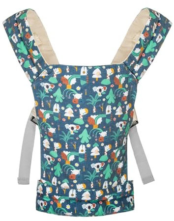 Lictin Doll Baby Carrier 100% Cotton - Adjustable, Comfortable & Easy-to-Wear, Ergonomic Baby Doll Accessories for Girls' Realistic Role-Play, Ideal Toy & Gift (Blue Koala)