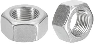 METALLIXITY Hex Nuts (M16x1.5mm) 5Pcs, 304 Stainless Steel Metric Fine Thread Hexagon Nut Hardware - for DIY Home Repair Machinery, Silver