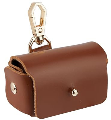 SUPERFINDINGS Portaanillos para perros marrón porta anillos de cuero caja para cojines para anillos de mascotas cojines para collar de perros funda para anillos de boda regalo para suministros de boda