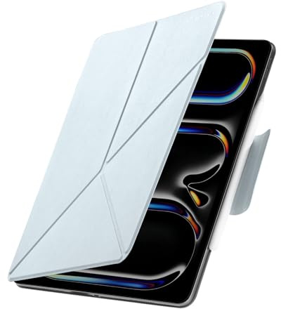 PITAKA MagEZ Folio - Funda tipo libro para iPad Pro 2024 de 13 pulgadas, soporte magnético para iPad Pro, funda delgada tipo folio, 4 ángulos de posicionamiento con soporte para Apple Pencil [MagEZ