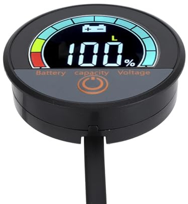 Indicateur de Capacité de la Batterie, Voltmètre, DC8-100V, écran Couleur LCD, Moniteur de Batterie Monté sur Guidon