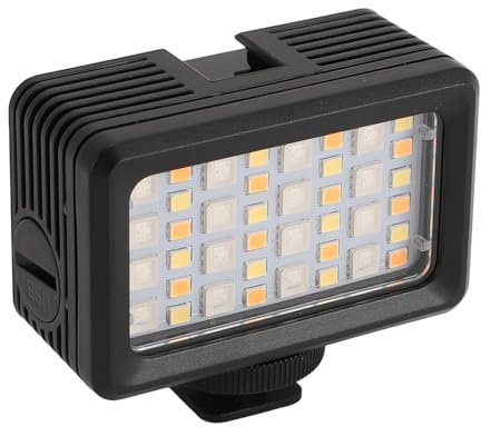 Lumière de Caméra LED, Lumière Vidéo RVB 2700K -5600K, éclairage de Photographie Portable étanche avec Chaussure Froide, pour Les Aventures sous-Marines jusqu'à 130 Pieds