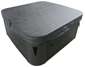 Thermoabdeckung 220x220 cm Anthrazitgrau Aurum – Für Outdoor Whirlpool, Windsicher, Isolierend, Faltbar, Mit Schnallen und Dichtlasche, Trapezförmiger Aufbau, Hohe Isolierung