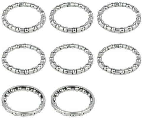 NONGYU 8Pcs Bicycles Balls Bearing Retainer Mountain Bike Headsets Caged Balls Bearing Bicycles Fork Hubs Bottom Bracket Bearing