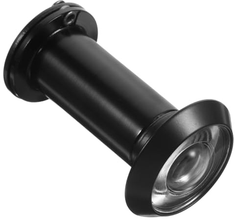 HOMSFOU Wide Angle Door Viewer with 200° Glass Lens Anti-Theft Security Peephole for Wooden Doors with Privacy Cover Suitable for Home and Hotel Safety