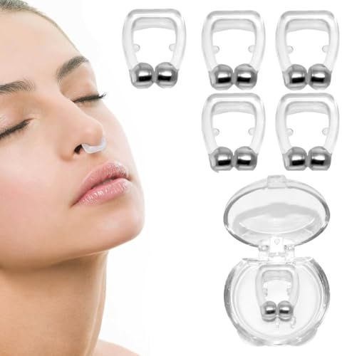 NHQZ 6 pezzi Dilatatore Nasale Antirussamento,Dilatatore Nasale Magnetico,Respirare Meglio dal Naso,Soluzione Confortevole per Russare