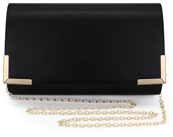FuninCrea Damen-Clutches Umschlag Crossbody Bag mit 100cm Abnehmbarem Kettenschulterriemen, Elegant Abendtasche Damen Umhängetasche Damen für Hochzeit Bankett Party Abschlussball