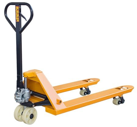 Transpallet Manuale Idraulico, Carrello Elevatore Manuale con Piano in Acciaio Rinforzato, Cilindro Antiperdita, Sterzo Flessibile a 180° (2T/3T)(3T)
