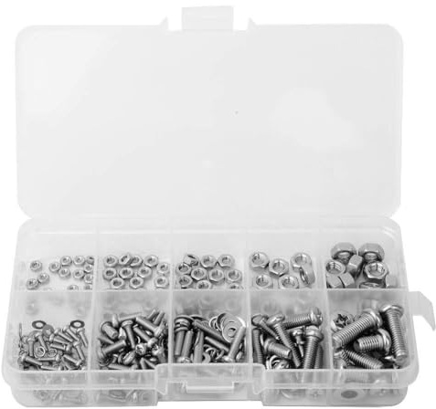 ACIER INOXYDABLE CROIX BOLT ÉCROU JOINT SET OUTIL DE FIXATION POUR ÉLECTRONIQUE ET SCÈNES DE TRAVAIL DU BOIS 240 PCS