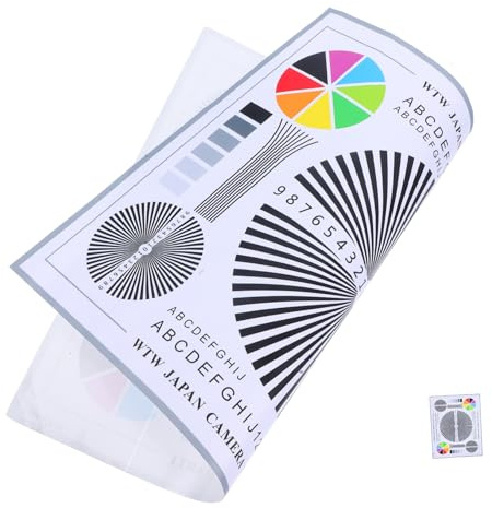 KICHOUSE Lens Test Chart Color Wheel Calibration Card Cctv Lens Alignment Tool for Precise Focus Adjustment Indoor Outdoor Monitoring System Maintenance