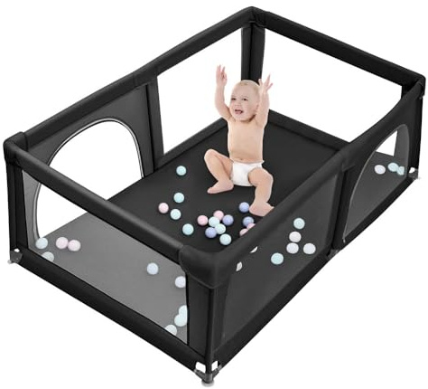 homewell 180 x 120 cm lekhage baby, lekhage med 50 vattenbollar, lekhage 2 sidoingångar med dragkedja
