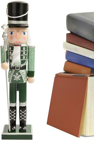 Yplkm Figurines Casse-Noisette en Bois, Statue de Soldat Casse-Noisette Décor de Table, De Fêtes avec Design Saisonnier Ornement D'affichage pour Bureau Dessus De Table Appui De Fenêtre Cheminée