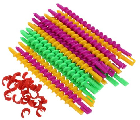 Zerodeko 20 Pezzi Bigodini per Chioma a Spirale in Plastica per Ricci Stabili e Duraturi, Strumenti per Arricciare Chioma Mossi, per Uso Professionale e Casalingo Colore Casuale