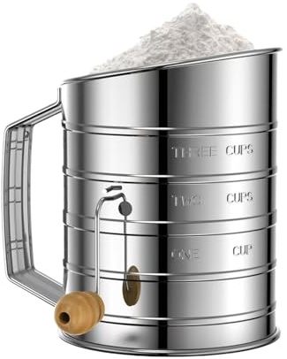 HGIYA Sifter for Baking,Fine Mesh Flour Sieve for Agitator,Dishwasher Safe Kitchen Powdered