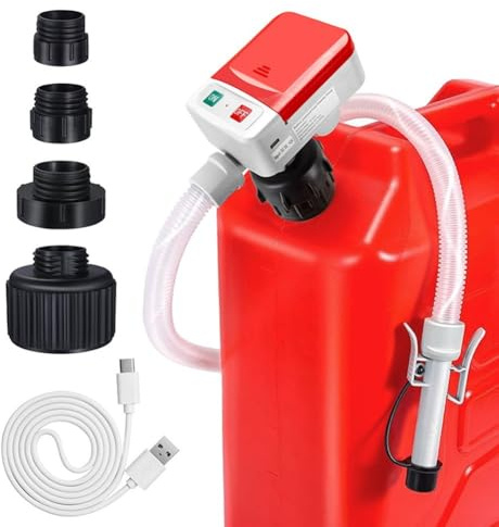 Bomba eléctrica de transferencia de combustible con sensor de apagado automático, kit de reabastecimiento de combustible USB de alta tasa de flujo para aceite diésel, extractor de líquidos portátil