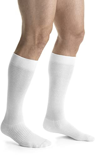 Jobst ActiveWear Compression Support Knee High 15-20mmHg Sport Sock Unisex, X-Large Full Calf, White by Jobst