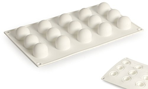 Silikomart Professional Silicone Baking Mold, Mini Truffle 15 Cavities (1 Each) by Silikomart