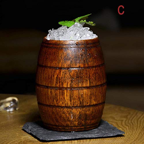 HAOSHA Tazza da tè in Legno di Alta qualità Tazza da Giuggiolo Boccale Fatto A Mano Boccale di Birra Tazza da Viaggio Durevole, Ca.