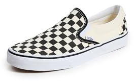 Vans Unisex Adultos Classic Slip-On Sneaker, Black & White Checkerboard/White, 38.5 EU