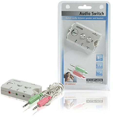 Konig CMP-SWITCH17 - Haut-parleur 2 x 3.5mm Male - 3 x 3.5mm Femelle