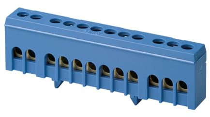 REV Nullleiterklemme, 12-polig, 16 mm², blau