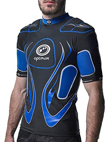 OPTIMUM pojkar unisex junior inferno skyddande axeldyna, svart/blå, liten, svart/blå, pojkar (XX-liten)
