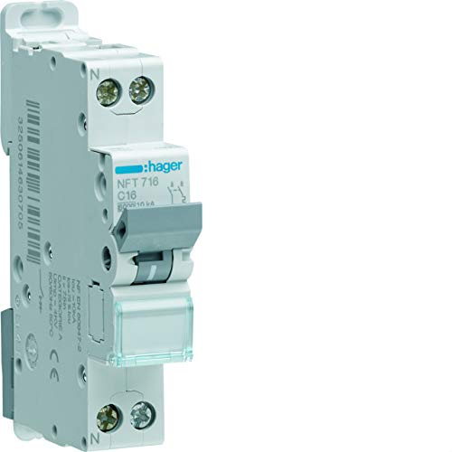 disjoncteur hager - 1 phase + neutre - 10a - 6ka - courbe c - vis/vis