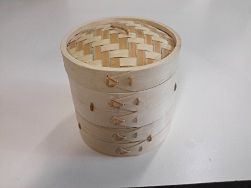 Vaporiera in bamboo 3 parti diametro 15cm