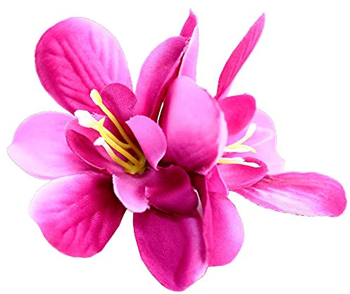 tumundo Set de 10 Pièces / 1 Piece Fleur Décoration de Table Mariage Têtes Fleurs Pétales Art de Tissu à Fleurs Barrette, Couleur:10 Stück - Lila / 10 Pieces