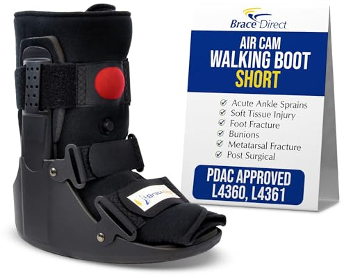 Brace Align Air CAM Walker Fracture Boot Short – PDAC L4360/L4361 Medical Walking Boot for Sprains, Fractures & Post-Op Recovery, Size S (US Shoe Men 4.5–7 / Women 6.5–8)