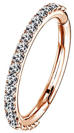 OUFER 16G Rostfreier Stahl Knorpel Ohrringe Fünf Petal Clear CZ Blume Tragus Helix Earrings Knorpel Ohrstecker