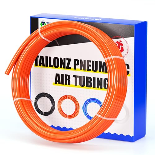 TAILONZ PNEUMATIC Orange PU Tuyau d'Air 6mm OD 10 Mètres pour Transfert de Fluide