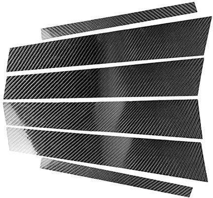 Lackschutz Folie Set Für B Säule Zierblenden Aufkleber Für BM W 5 Series 6th F10 F11 F18 2010-2016, Auto Carbon Faser Autofenster Moulding Trim Fenstersäule B Säulenbesatz
